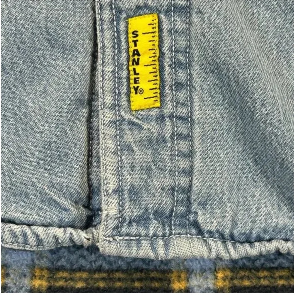 Vintage Stanley Fleece Lined Denim Shacket Men's XXL - Picture 3 of 5